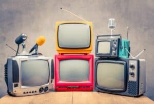 collection of televisions throughout the years