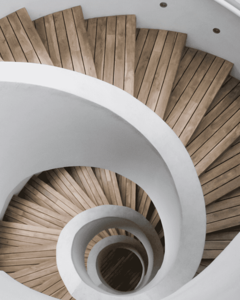 spiral staircase from above
