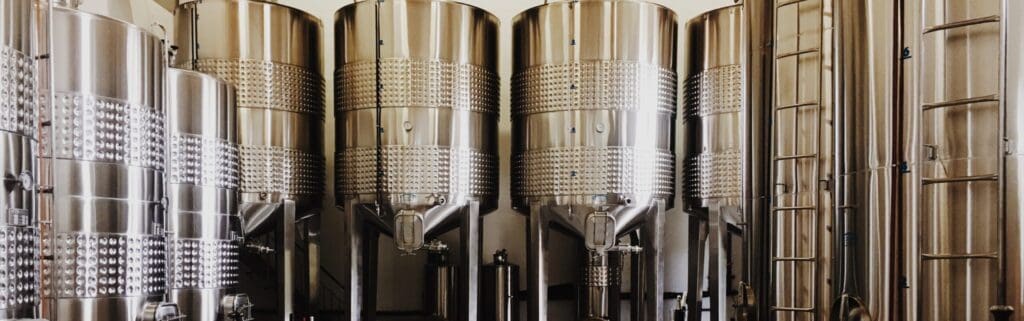 Large stainless steel beer brewing equipment