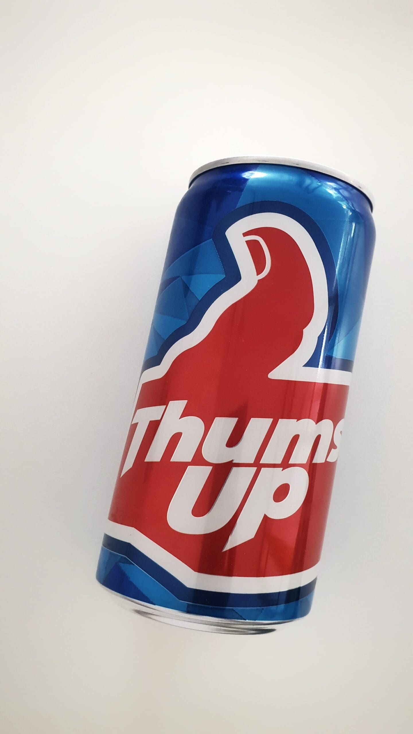 A soda can with a thumbs-up logo representing customer retention.