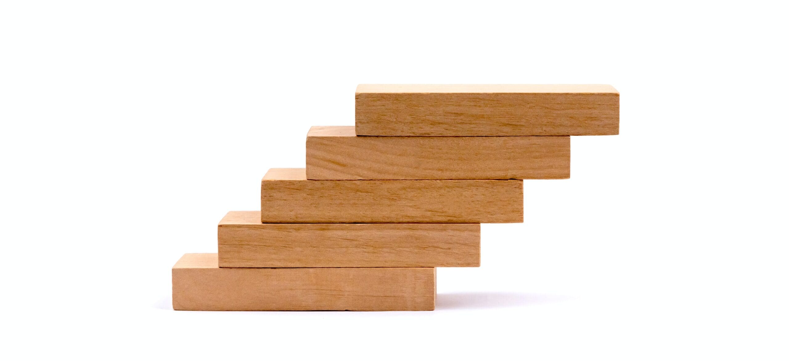 Wooden Blocks in a staircase pattern