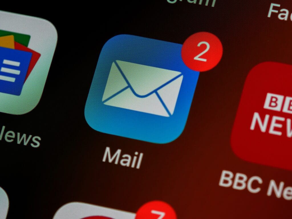 "Mail" icon on an Apple device