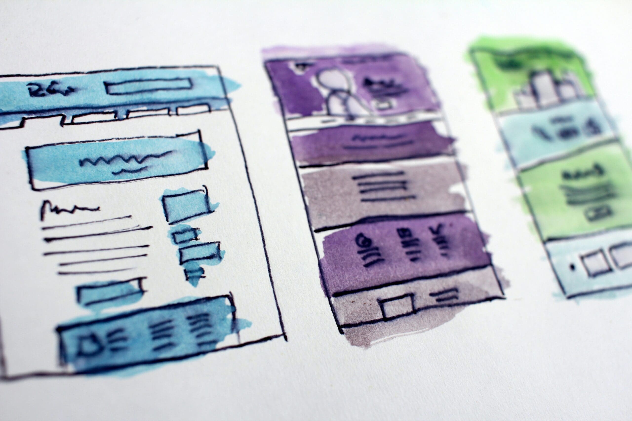 Sketches of a simple web design